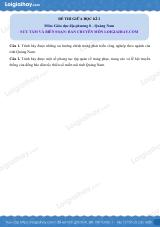 Đề thi giữa kì 2 GDĐP 8 Quảng Nam - loigiaihay.com